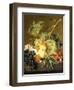 Roses and other Flowers in a Basket on a Marble Ledge-Jan van Huysum-Framed Giclee Print