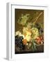 Roses and other Flowers in a Basket on a Marble Ledge-Jan van Huysum-Framed Giclee Print