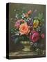 Roses and Pansies-Albert Williams-Stretched Canvas