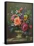 Roses and Pansies-Albert Williams-Framed Stretched Canvas