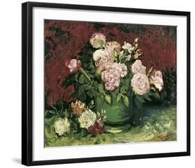 Roses and Peonies, 1886-Vincent van Gogh-Framed Art Print