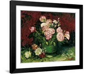 Roses and Peonies, c.1886-Vincent van Gogh-Framed Giclee Print