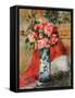 Roses and Peonies in a Vase, 1876 (Oil on Canvas)-Pierre Auguste Renoir-Framed Stretched Canvas