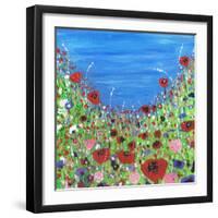 Roses and Poppies-Caroline Duncan-Framed Giclee Print