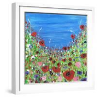 Roses and Poppies-Caroline Duncan-Framed Giclee Print