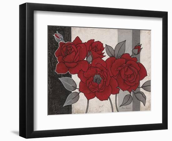 Roses and Stripes 1-Ariane Martine-Framed Art Print