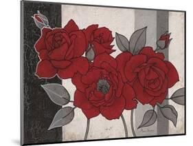 Roses and Stripes 1-Ariane Martine-Mounted Art Print