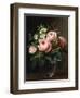 Roses and Tree Anemone in a Glass Vase-Johan Laurentz Jensen-Framed Giclee Print