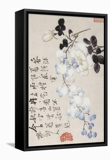 Roses and Wisteria-Li Shan-Framed Stretched Canvas