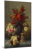 Roses, Anemones and Peonies, Strawberries, a Silver-Gilt Ostrich Egg Cup and a German Gold-Gilt…-Jean Baptiste Claude Robie-Mounted Giclee Print