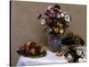 Roses Blanches et chrysanthemes dans un vase, 1876-Henri Fantin-Latour-Stretched Canvas