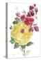 Roses Bogonvilia 2-Marietta Cohen Art and Design-Stretched Canvas