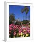 Roses, Central Courtyard, Mission San Juan Capistrano, Orange County, California, USA-Richard Cummins-Framed Photographic Print