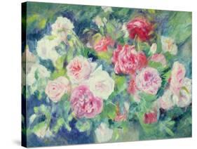 Roses, circa 1885-Pierre-Auguste Renoir-Stretched Canvas