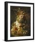 Roses, Convolvuli, Carnations, Hollyhocks, Peonies, Lilac and Other Flowers in a Vase-Georgius Jacobus Os-Framed Giclee Print