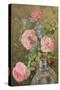 Roses, Convolvulus and Delphiniums-James Holland-Stretched Canvas