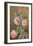 Roses, Convolvulus and Delphiniums-James Holland-Framed Giclee Print