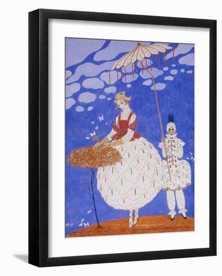 Roses d'Automne, 1916-Georges Barbier-Framed Giclee Print