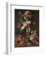 Roses, Dahlias, Convolvulus, a Tulip and Other Flowers, 1689-Sir William Beechey-Framed Giclee Print