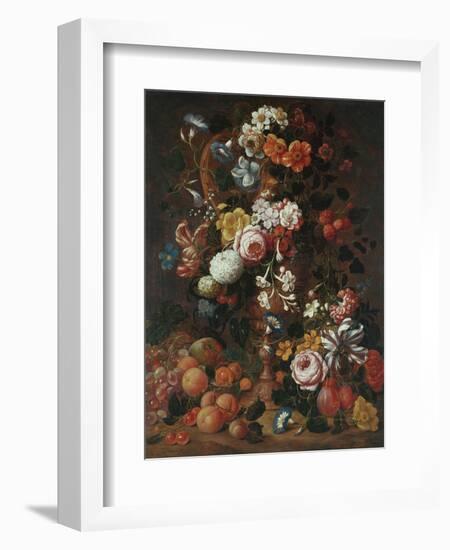 Roses, Dahlias, Convolvulus, a Tulip and Other Flowers, 1689-Sir William Beechey-Framed Giclee Print