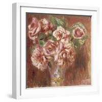 Roses dans un vase-Pierre-Auguste Renoir-Framed Giclee Print