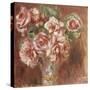 Roses dans un vase-Pierre-Auguste Renoir-Stretched Canvas