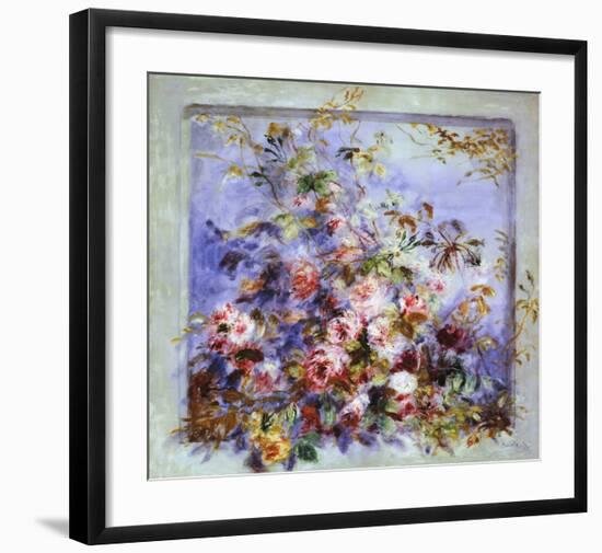 Roses dans une Fenetre-Pierre-Auguste Renoir-Framed Art Print