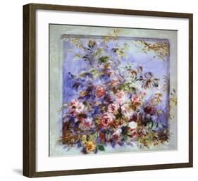 Roses dans une Fenetre-Pierre-Auguste Renoir-Framed Art Print