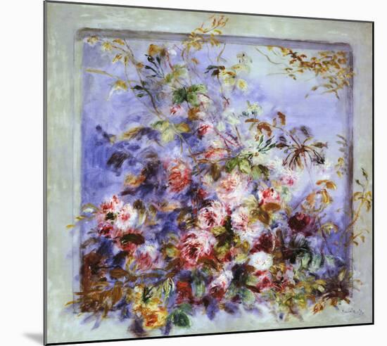 Roses dans une Fenetre-Pierre-Auguste Renoir-Mounted Art Print