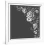 Roses Decoration over Dark Background-Danussa-Framed Art Print