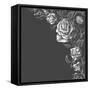 Roses Decoration over Dark Background-Danussa-Framed Stretched Canvas