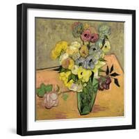Roses et anemones. Oil on canvas (June 1890) 51.7 x 52 cm R.F. 1954-12.-Vincent van Gogh-Framed Giclee Print