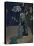 Roses et statuettes-Paul Gauguin-Stretched Canvas