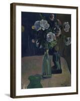 Roses et statuettes-Paul Gauguin-Framed Giclee Print