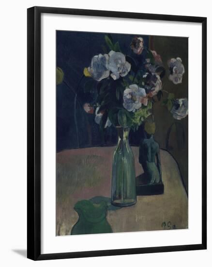 Roses et statuettes-Paul Gauguin-Framed Giclee Print