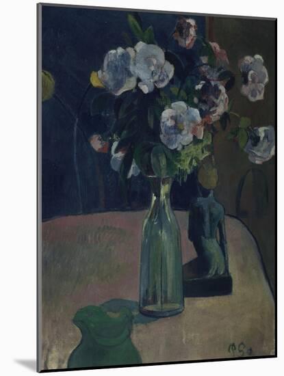 Roses et statuettes-Paul Gauguin-Mounted Giclee Print