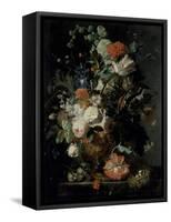 Roses, Flowers, Carnations-Jan van Huysum-Framed Stretched Canvas
