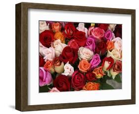 Roses for Sale at Flower Market-Tibor Bogn?r-Framed Photographic Print
