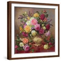 Roses from a Victorian Garden-Albert Williams-Framed Giclee Print