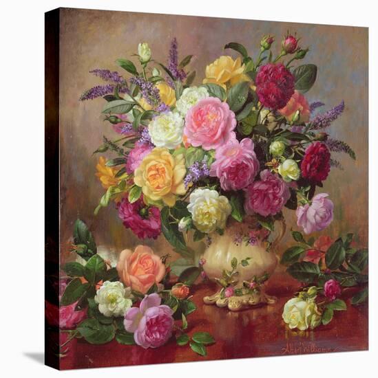 Roses from a Victorian Garden-Albert Williams-Stretched Canvas