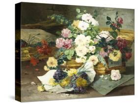 Roses from Nice-Eugene Henri Cauchois-Stretched Canvas