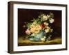 Roses in a Blue and White Porcelain bowl-Emilie Vouga-Framed Giclee Print