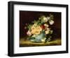 Roses in a Blue and White Porcelain bowl-Emilie Vouga-Framed Giclee Print