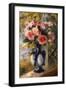 Roses in a Blue Vase, 1892-Pierre-Auguste Renoir-Framed Giclee Print