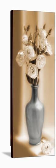 Roses In A Blue Vase-Christine Zalewski-Stretched Canvas