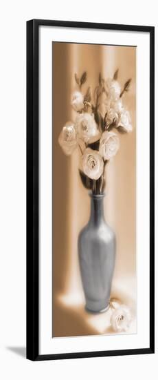 Roses In A Blue Vase-Christine Zalewski-Framed Art Print
