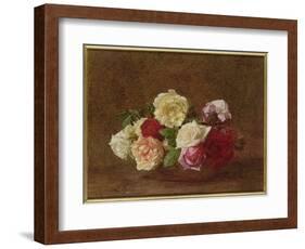 Roses in a Bowl, 1884-Henri Fantin-Latour-Framed Giclee Print