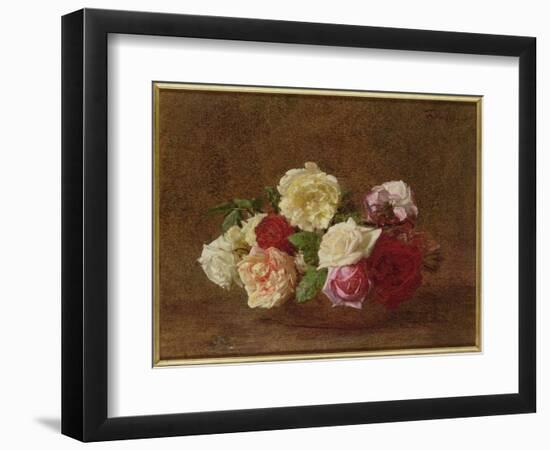 Roses in a Bowl, 1884-Henri Fantin-Latour-Framed Giclee Print