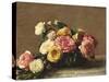 Roses in a Bowl-Henri Fantin-Latour-Stretched Canvas