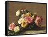 Roses in a Bowl-Henri Fantin-Latour-Framed Stretched Canvas